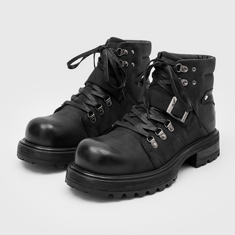 Luxury Lifestyle Products - Marke Männer Leder Stiefel Motorrad Schnee