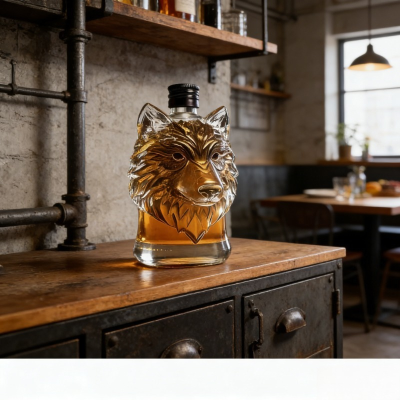 Kreative Wolfskopf-Whiskykaraf – Glass Decanter Whiskey Bewertung und Preis