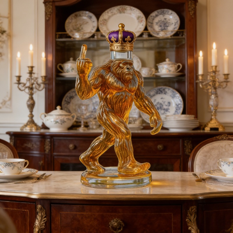 Lustiger Bigfoot Kronen-Whisky – Glass Decanter Whiskey Bewertung und Preis