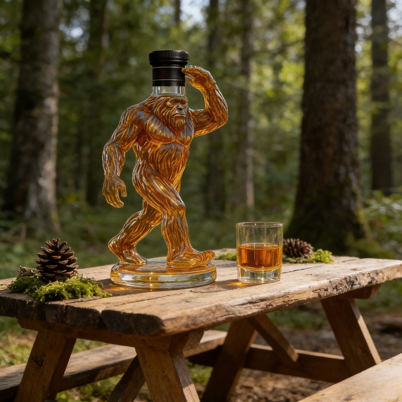 Lustiger Bigfoot Kronen-Whisky – Glass Decanter Whiskey Bewertung und Preis
