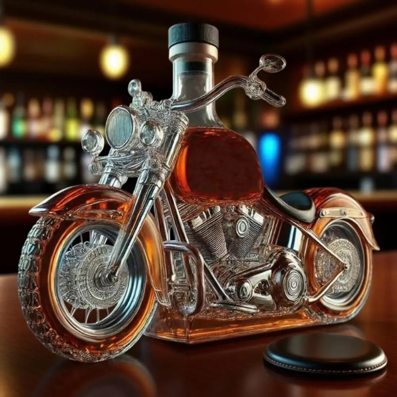 Motorrad-Stil Whisky-Dekanter, – Glass Decanter Whiskey Bewertung und Preis