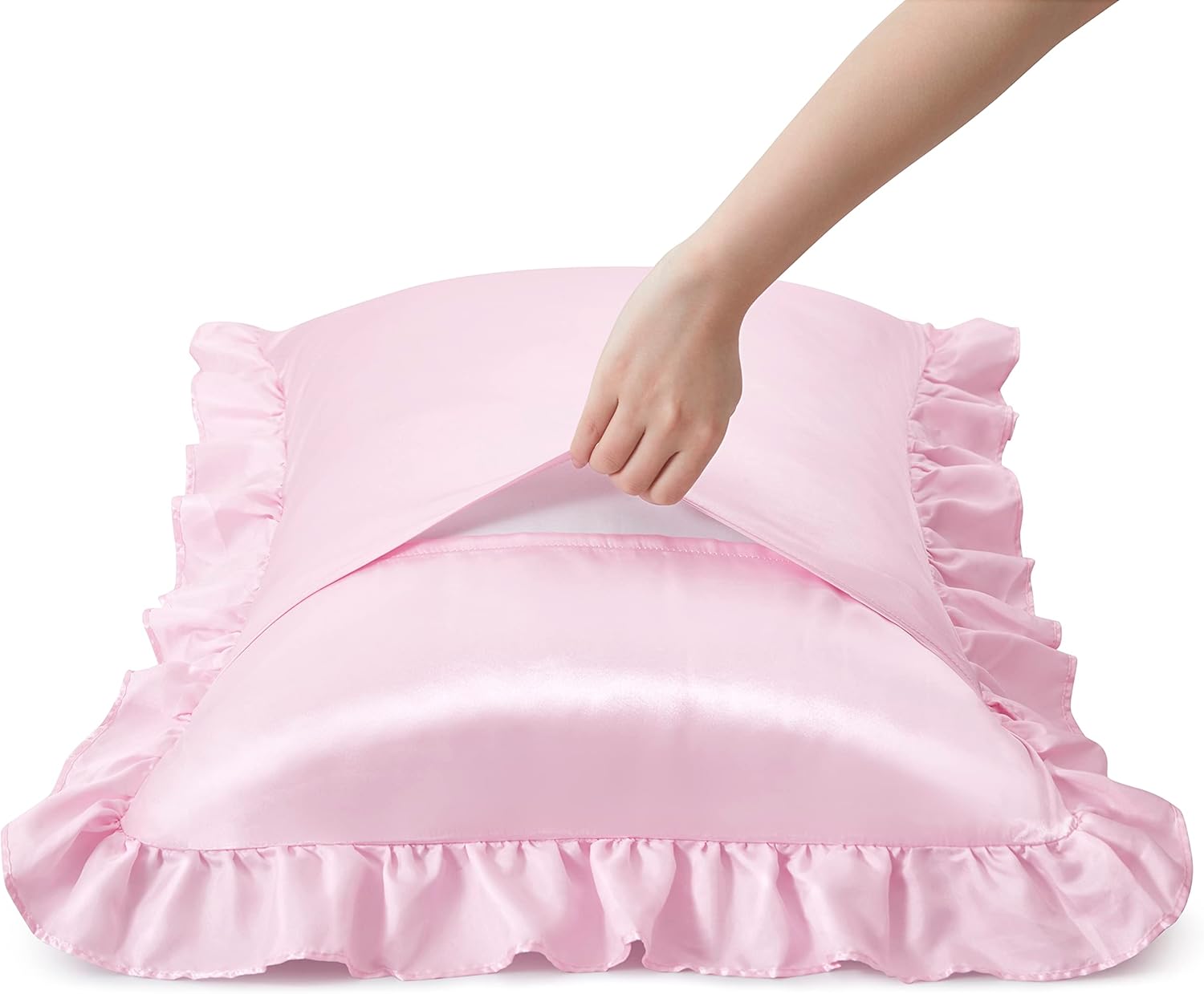 2 Stück Satin-Rüschenkissenbez – Silk Pillowcase Set Bewertung und Preis
